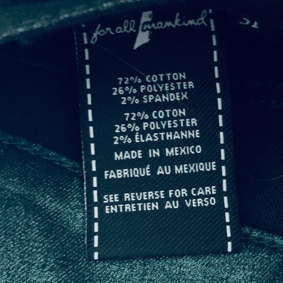 7 for All 31 Green Metallic Skinny Jeans Gwenevere Emerald Green Wax NWT $200 - Picture 5 of 5